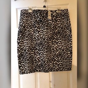 Leopard J. Crew Pencil Skirt - New w/ Tags